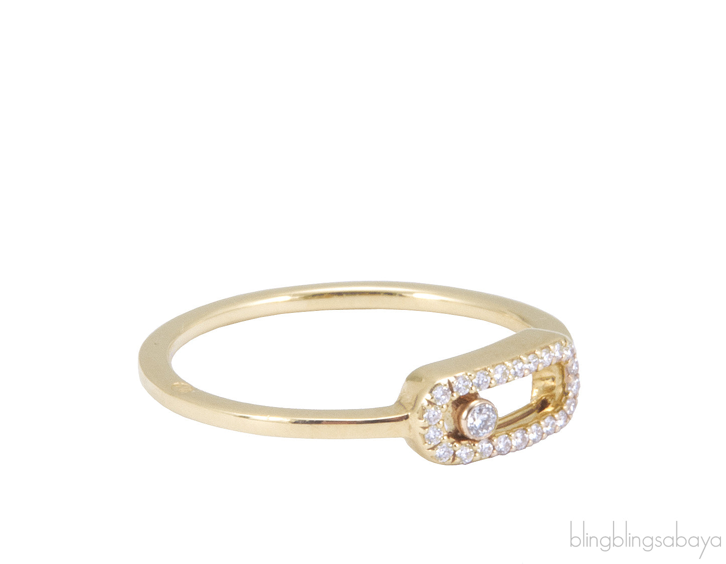 Yellow Gold Slide Diamond Ring
