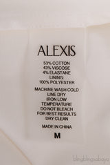 White Cotton Ruched Waist Midi Dress
