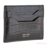 Black Crocodile Print Card Holder