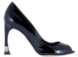 Black Patent Lucky Peep Toe