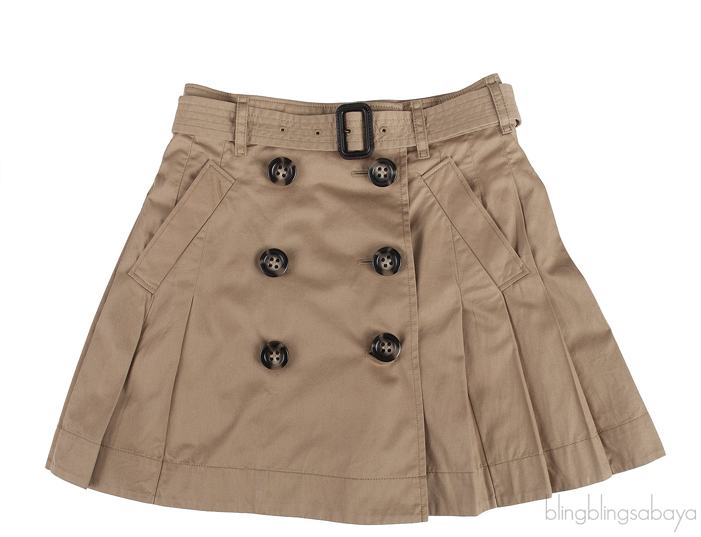 Double Breasted Kids Top & Pleated Skirt