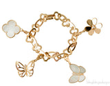 Gold & Diamond Charm Bracelet