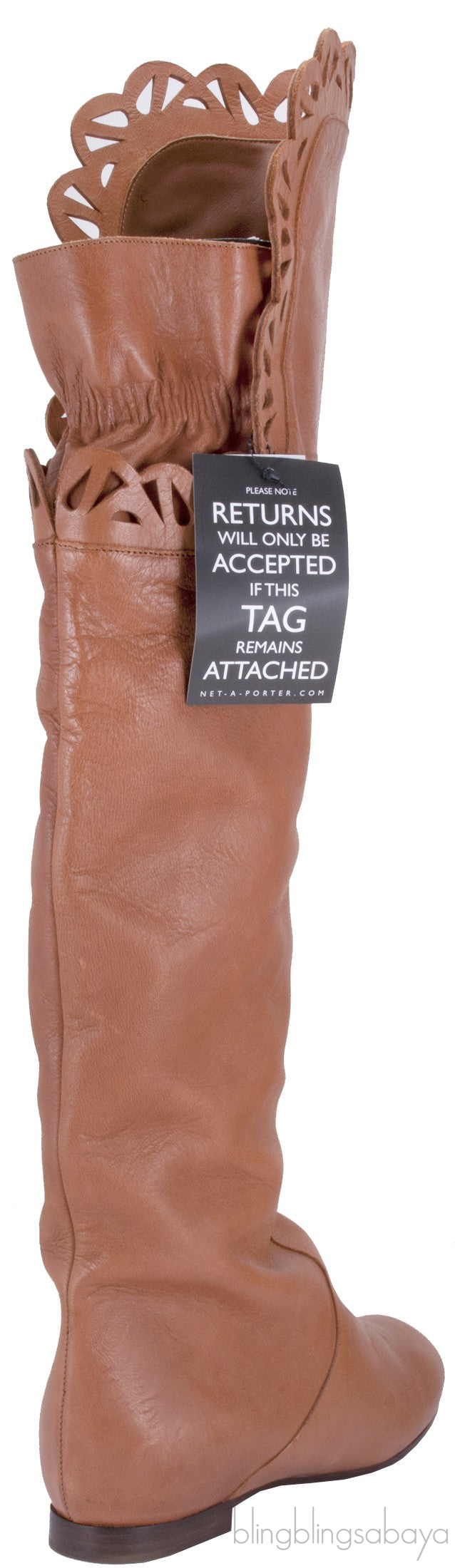 Cutout Flat Leather Boots