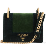 Patina Velvet Bi-color Shoulder Bag