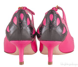 Capreto Bi-color Peep Toe Heels