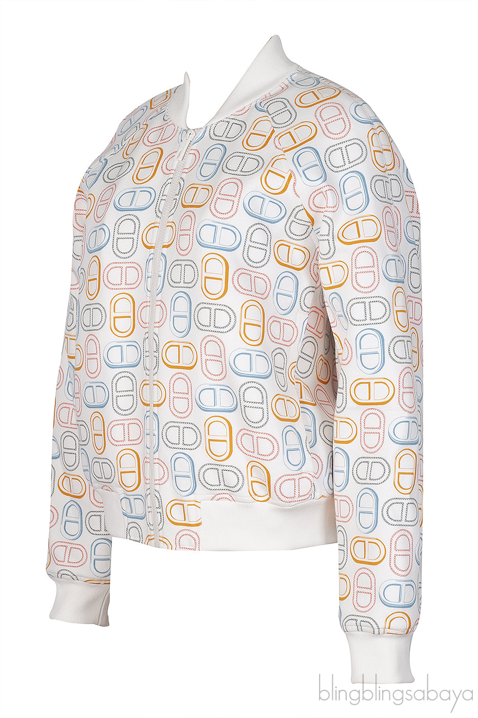 Hermes Chain D'ancre Printed Bomber Jacket