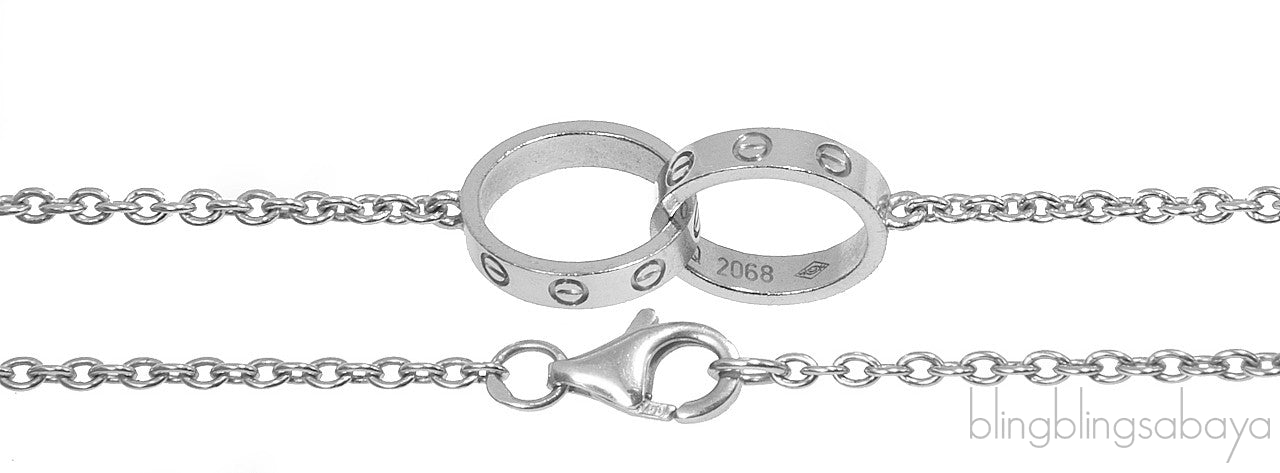 White Gold LOVE Bracelet