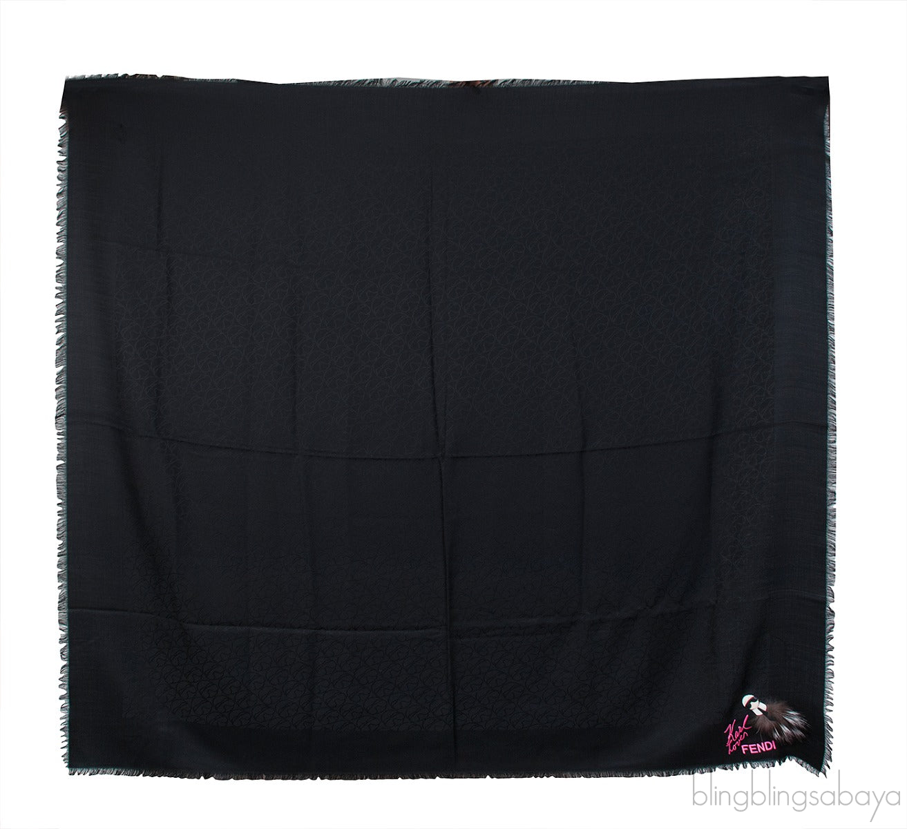 Black Karl Love Square Shawl
