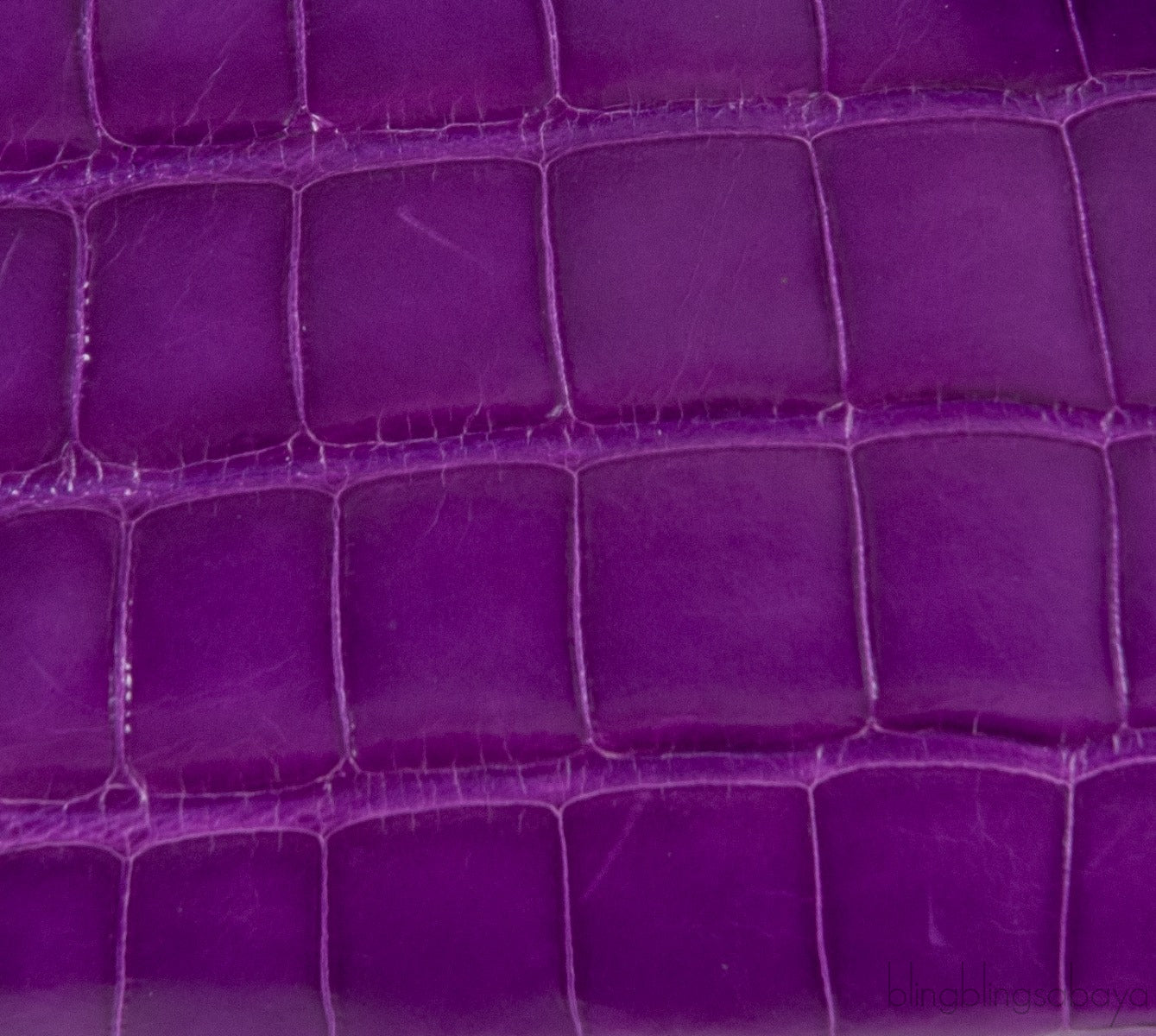 Chanel Purple Crocodile Phone Chain Pouch