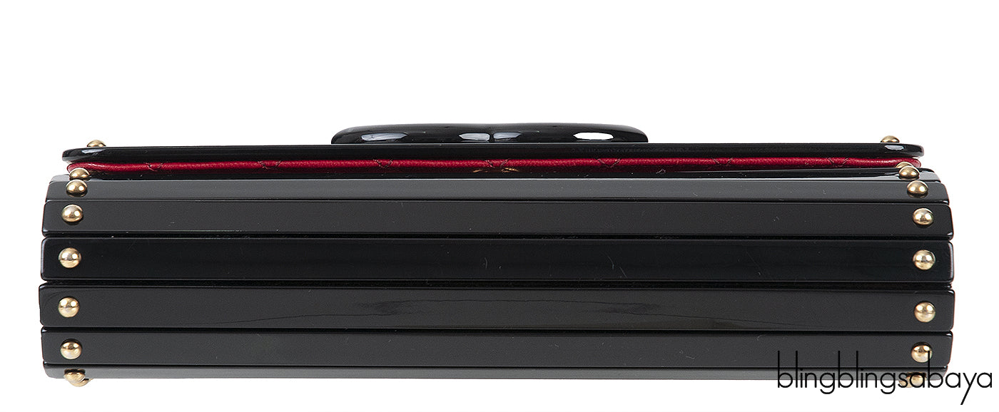 Black Hard Clutch Shoulder Bag