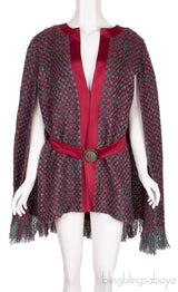 Mohair Bi-color Poncho