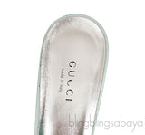 Pastel Green Tiger Head Slide Sandals