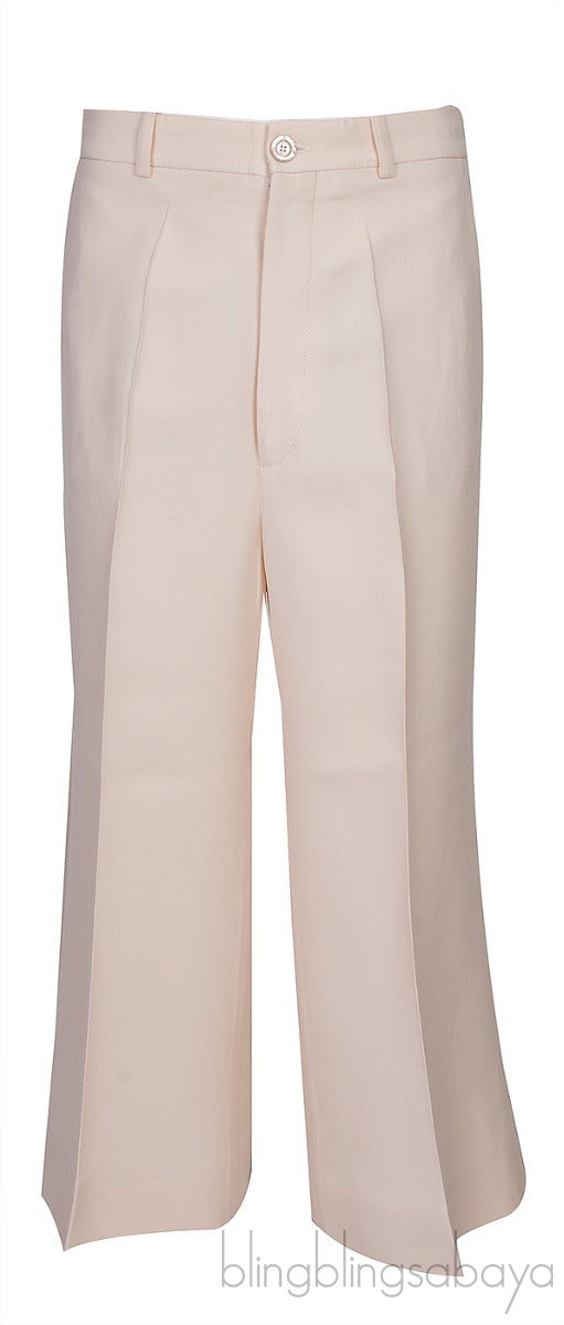 Wide Leg Beige Trouser