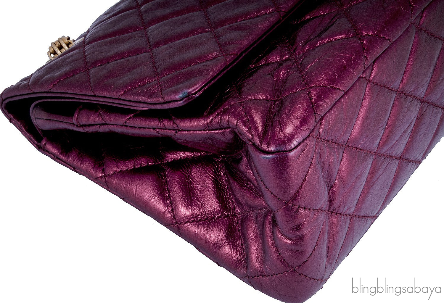 2.55 Reissue Metallic Burgundy Flap