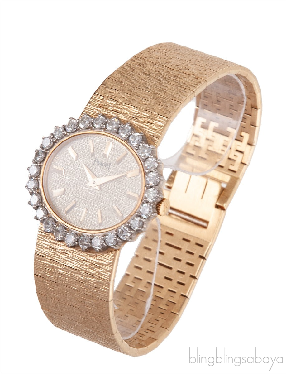 Piaget Vintage Dauphine Gold & Diamond Watch