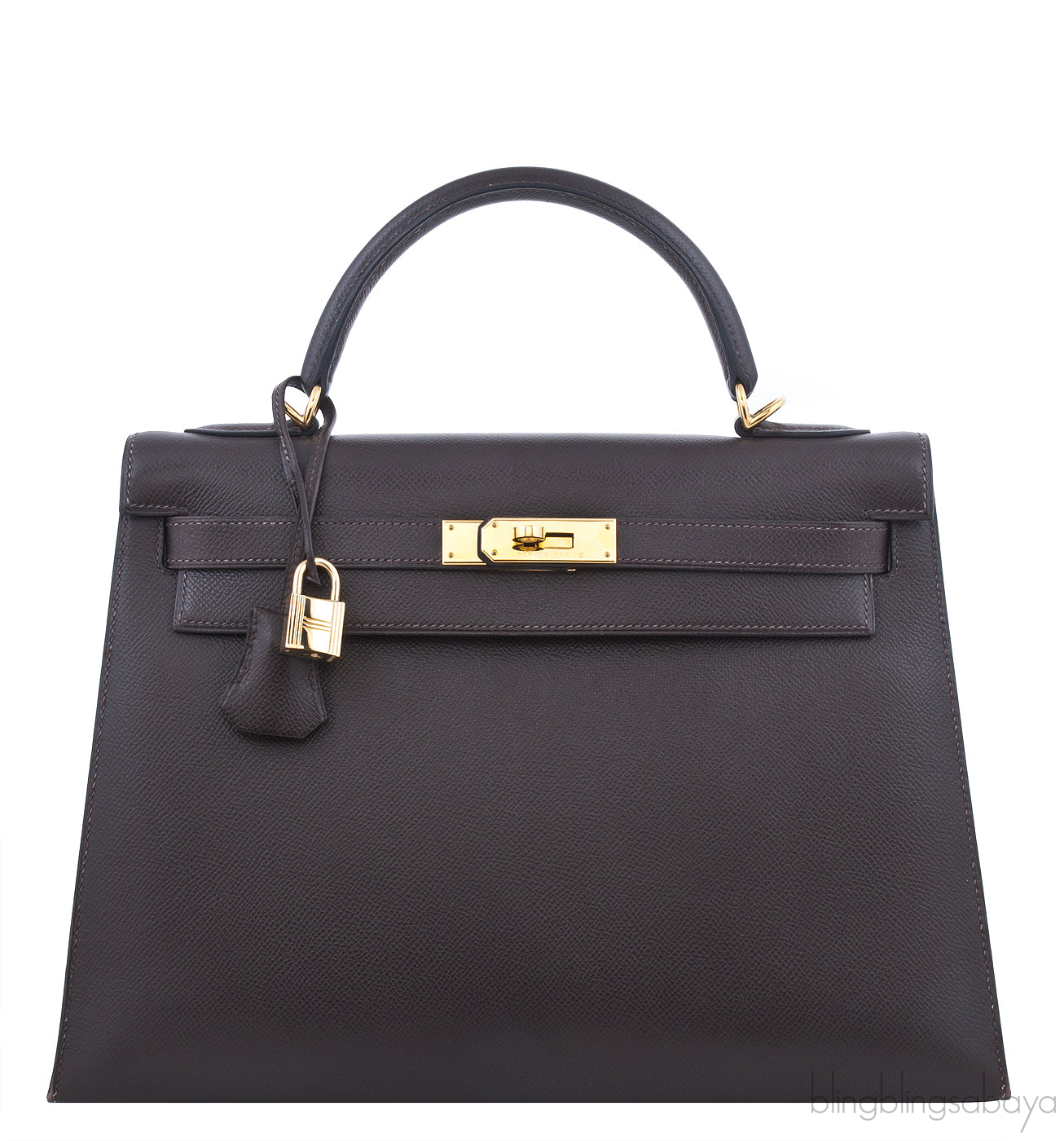 Kelly 32 Dark Brown Epsom GHW