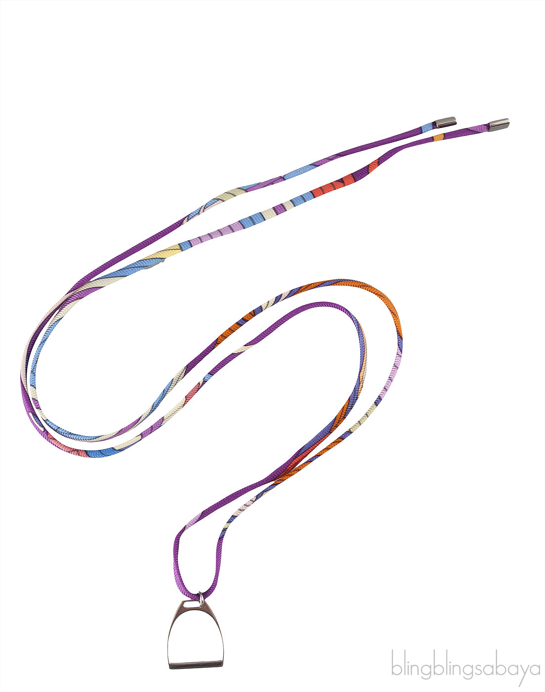 Multicolor Purple Silk Necklace