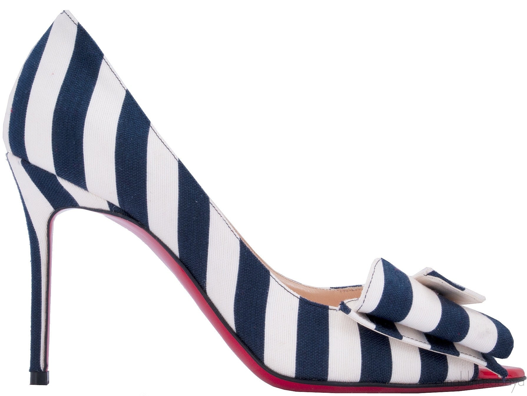 Just Soon 85 Striped Canvas Pump
