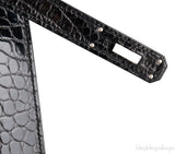 Kelly 35 Black Croc Sellier PHW