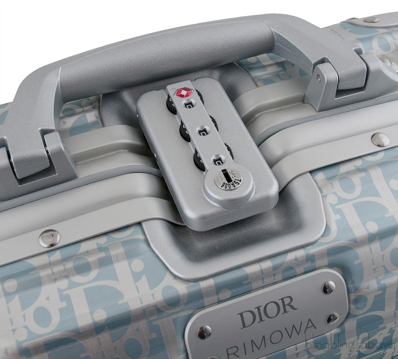 Dior x Rimowa Carry-on Hand Case Aluminum Oblique Blue Gradient