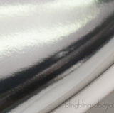 Metallic Silver Leather Pump