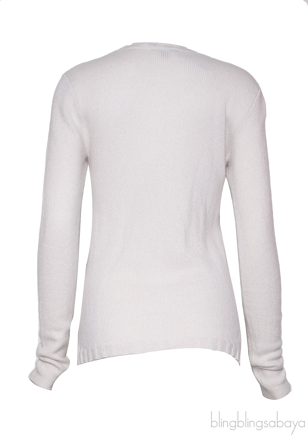 James Perse Off-white Cashmere Top
