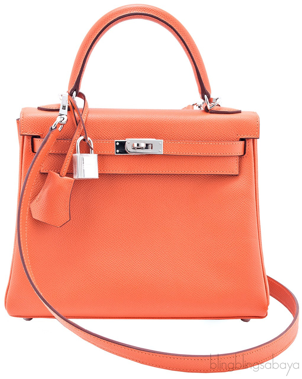 Kelly 25 Orange Epsom