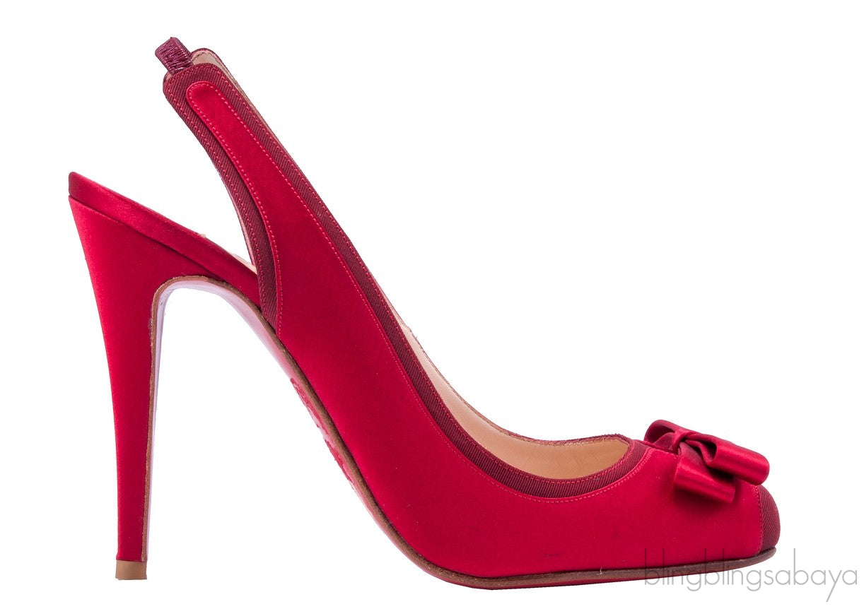 Red Nooka Crepe Satin Pump