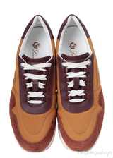 Loro Piana My Wind Tri-color Microfibre and Suede Sneaker