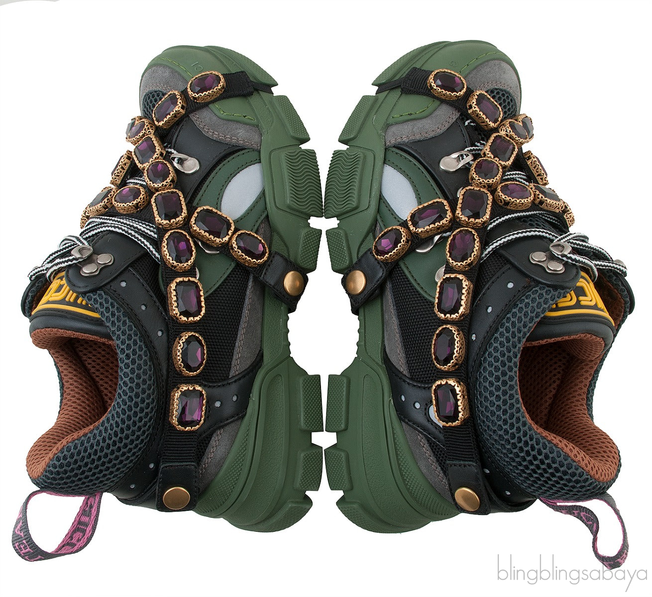 Flashtrek Green Sneaker with Crystals