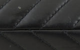 Black Chevron Maxi Flap Bag