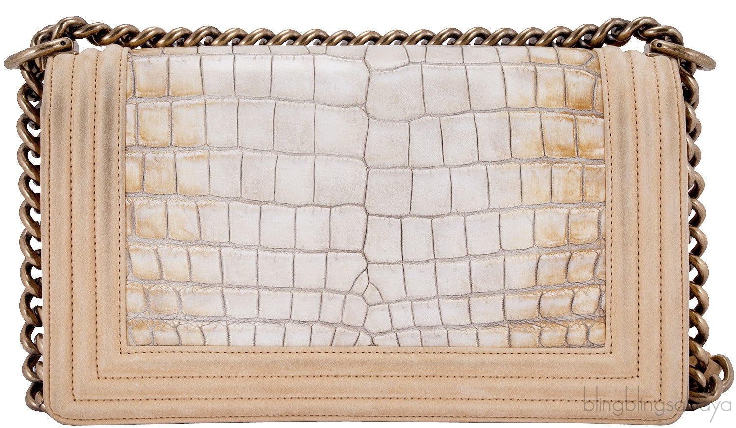 Le Boy Alligator Flap Bag