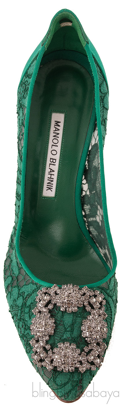 Floral Lace Emerald Green Hangisi