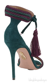 Bi-color Suede Fringed Tassel Sandals