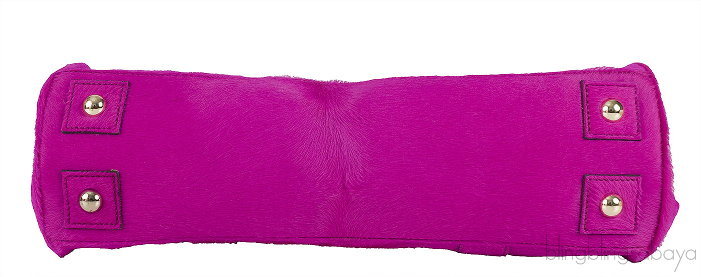 Fuchsia Pony Hair Bayswater Top Handle Bag