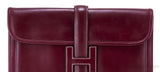 Jige Burgundy Box Clutch