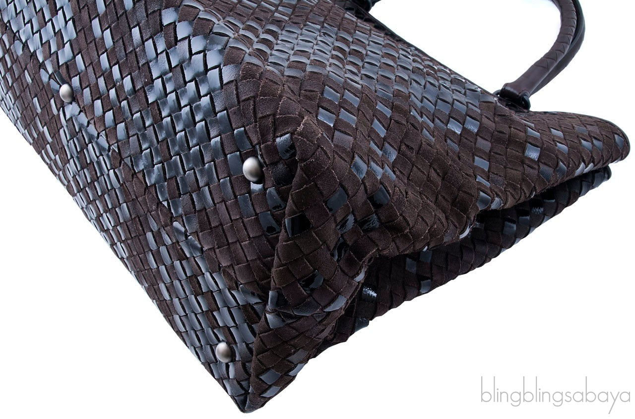 Liquid Intrecciato Brown Tote