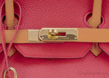 Birkin 35 Bicolor Rose Jaipur/Orange