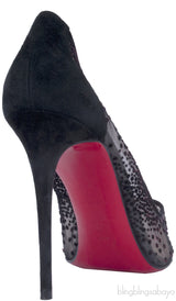 Follies Velvet-Dotted Mesh Pumps