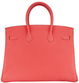 Birkin 35 Rouge Pivoine GHW