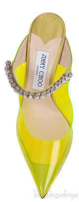 Jimmy Choo Bing Green PVC 100 mm Crystal