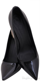 Black Pointed Toe Checkered Heels