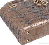 Lady Dior Beaded Python Small Handbag GHW