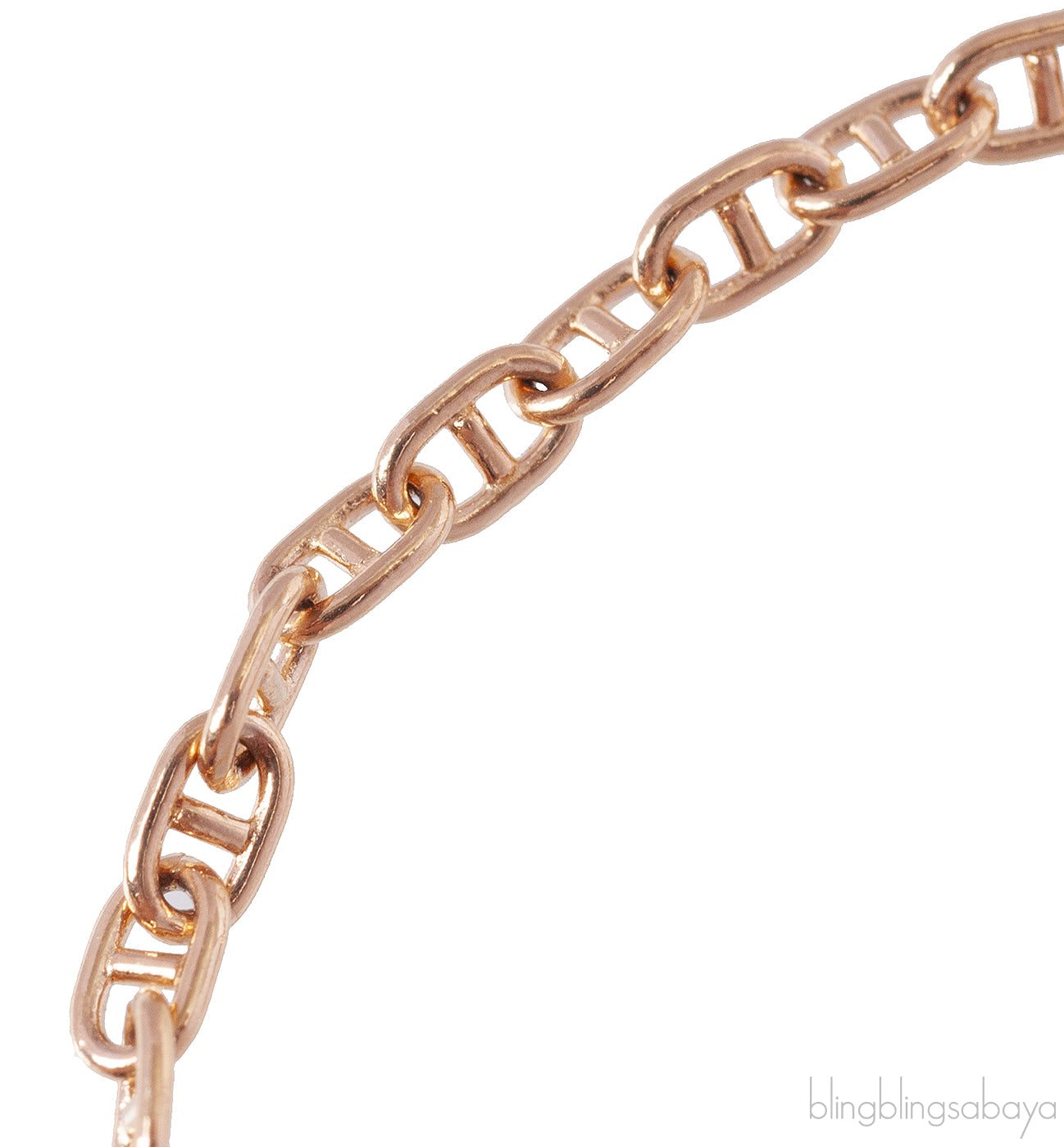 Hermes Chaine d\'ancre Contour Rose Gold Diamond Bracelet