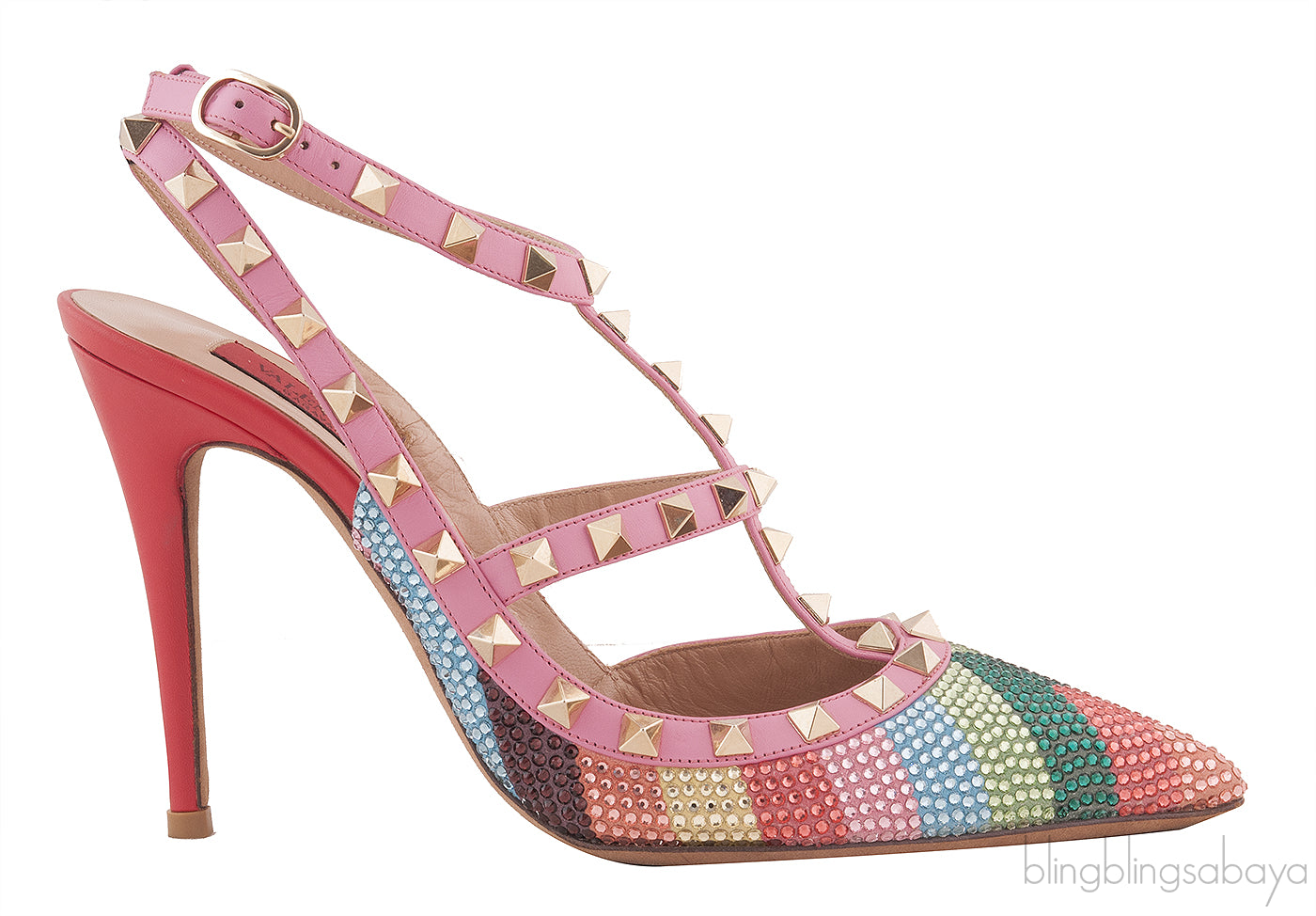 Chevron Crystal Rockstud Pump