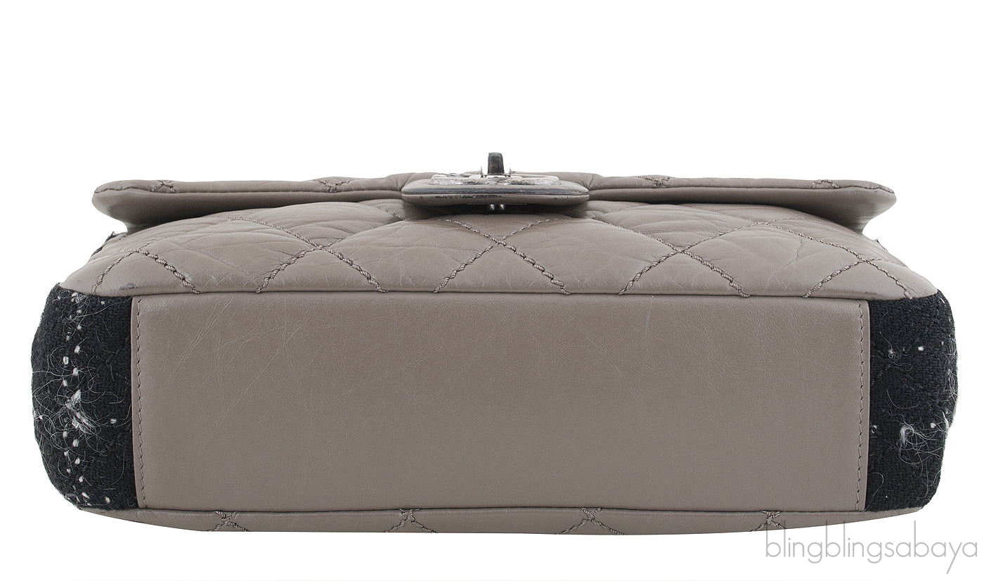 Etoupe Quilted Tweed Bag