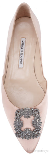 Hangisi Nude Satin Flat