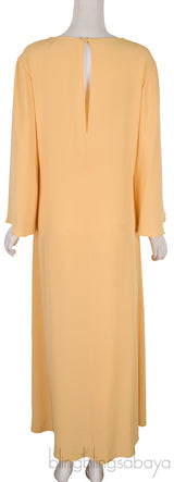 Yellow Cotton Blend Kaftan Dress
