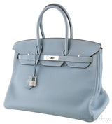 Birkin 35 Blue Lin Togo PHW