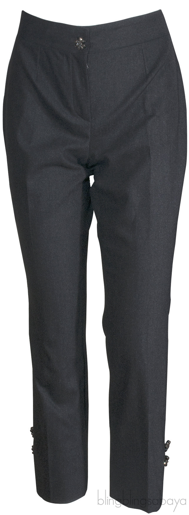 Dark Grey Crop Trouser